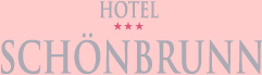 Logo_ Hotel *** Schönbrunn. Eine Oase der Erholung, Un oasi di quiete, An oasis of relaxation. Meran, Merano, Südtirol, Alto Adige, South Tyrol
